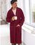 Robe de chambre maille polaire (bordeaux)