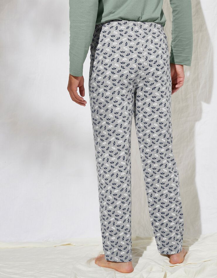 Pantalon pyjama imprimé (gris / marine) Pantalon pyjama imprimé (gris / marine)