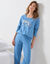 Pyjama manches longues imprimé lapins "club dodo" (bleu)