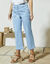 Pantacourt droit stretch (bleu ciel)