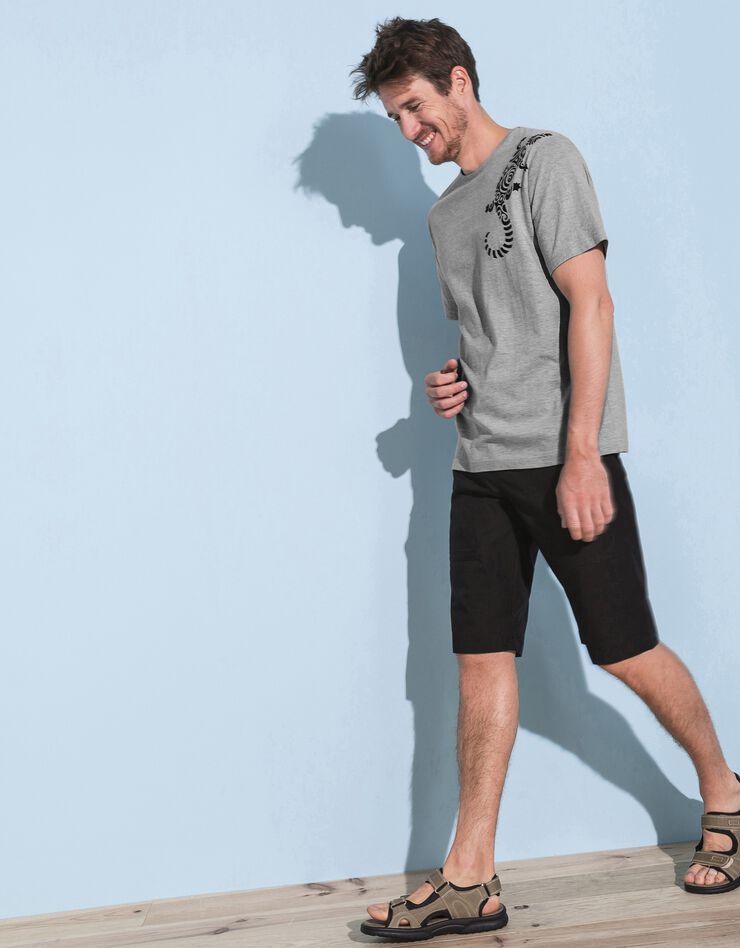 Tee-shirt imprimé tribal (gris) Tee-shirt imprimé tribal (gris)