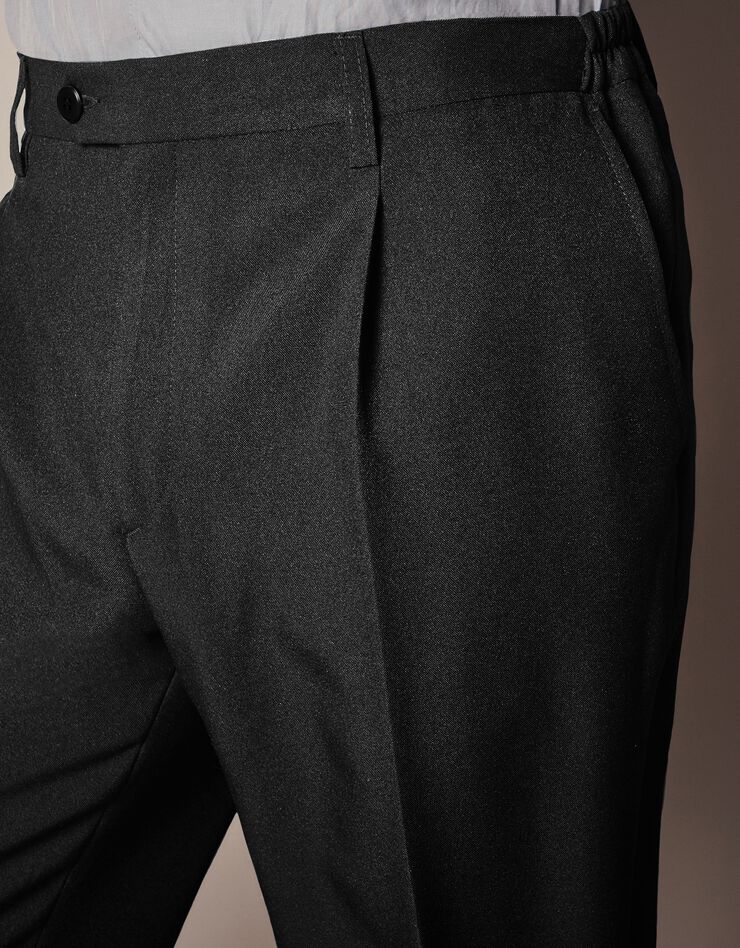 Pantalon ceinture ajustable invisible - polyester (noir)
