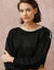 Pull col bateau, maille moelleuse (noir)
