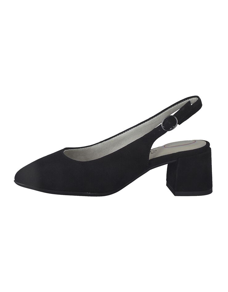 Escarpins dessus cuir - largeur confort (noir)