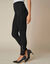 Legging base dentelle, taille &eacute;lastiqu&eacute;e (noir)