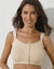 Brassière microfibre post-opératoire forme brassière ouverture devant par bande auto-agrippante - sans armatures (nude)