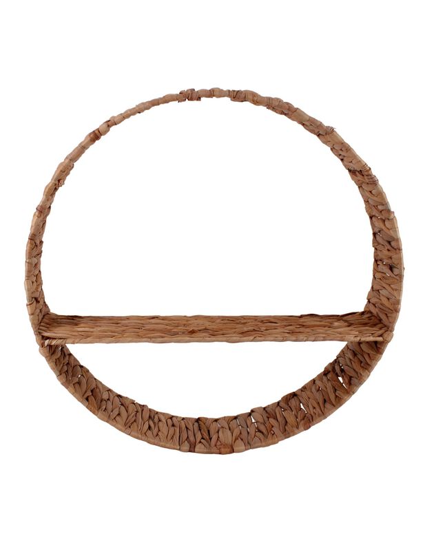 Etagère ronde en jacinthe d’eau - 1 tablette (naturel)