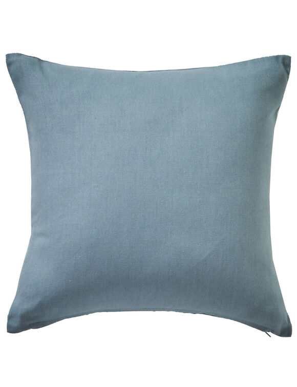 Housse de coussin unie bachette - lot de 2 (bleu grisé)
