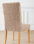 Housse microfibre bi-extensible gaufr&eacute;e sp&eacute;ciale chaise  (beige)