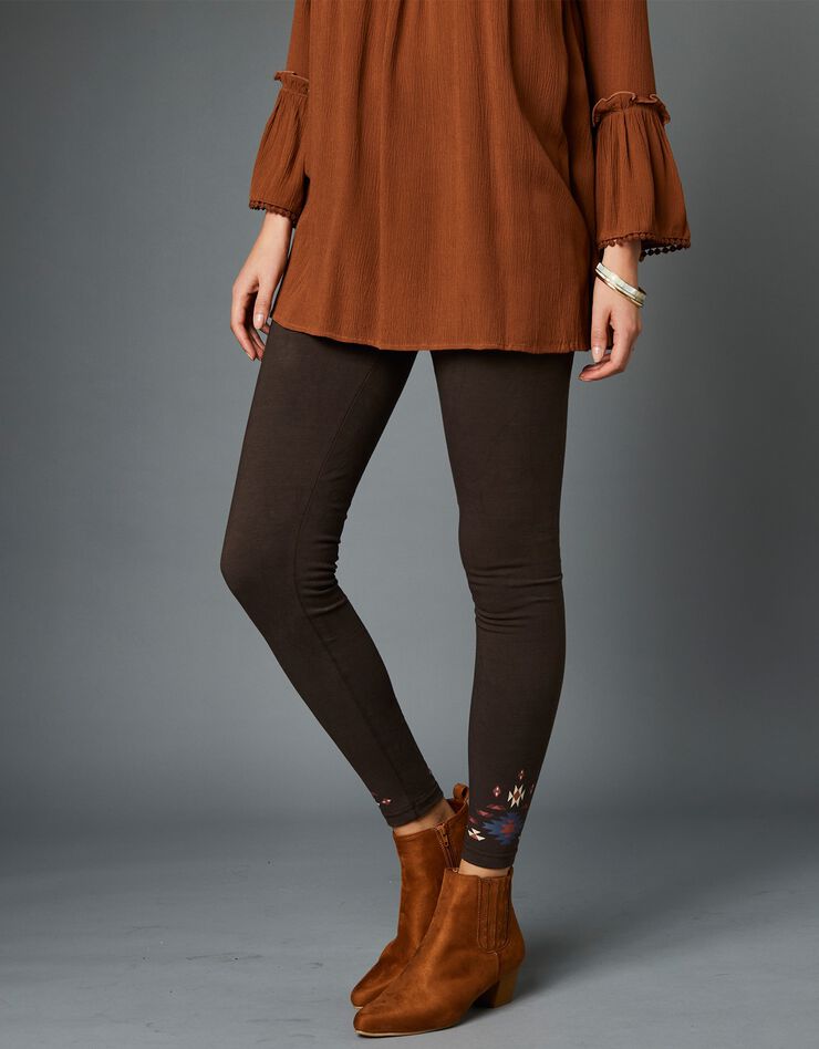 Legging base imprimée (chocolat) Legging base imprimée (chocolat)