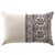 Coussin rectangulaire imprimé mandala (noir)
