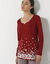 T-shirt imprimé fleurs - manches longues (cerise)