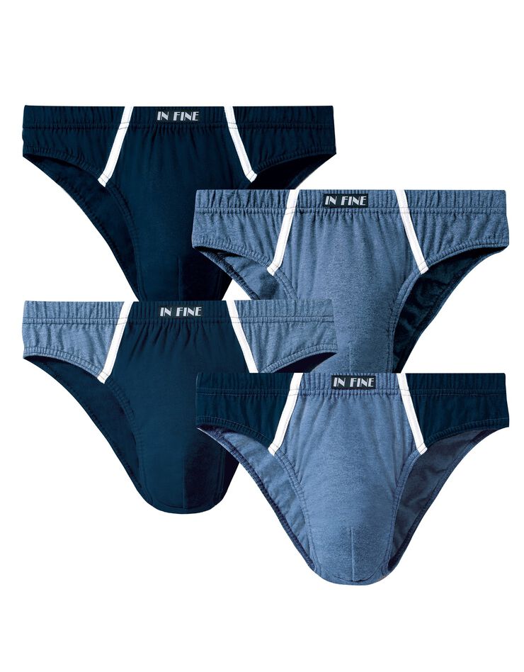 Slip fermé taille basse - lot de 8 (marine / bleu) Slip fermé taille basse - lot de 8 (marine / bleu)
