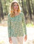 T-shirt imprimé manches longues en coton biologique(**) (vert)