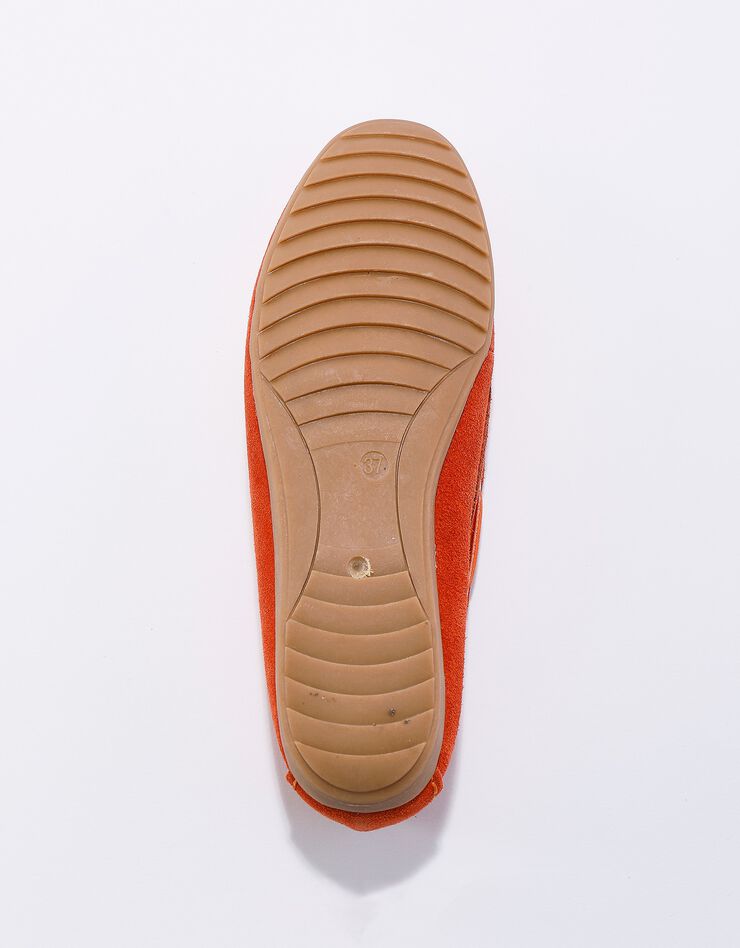 Mocassins ultra souples à liens noués - semelle amovible (orange) Mocassins ultra souples à liens noués - semelle amovible (orange)