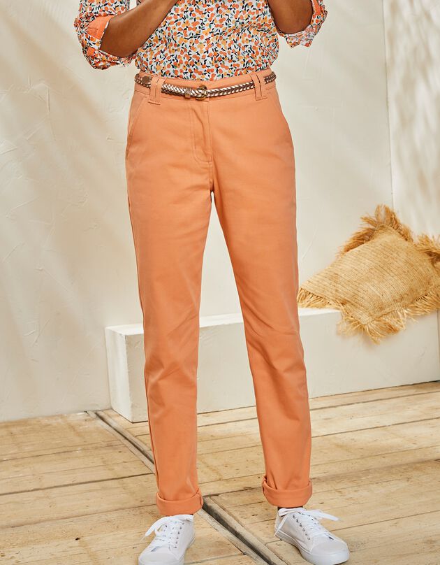Pantalon chino stretch (abricot)