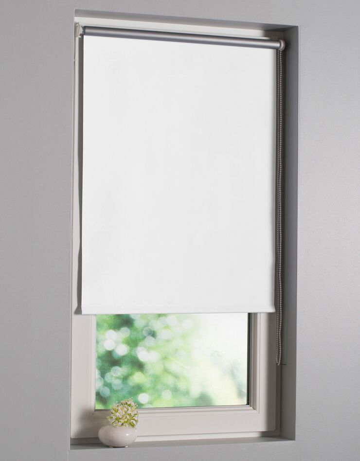 Store enrouleur occultant uni à clipser, blanc Blancheporte