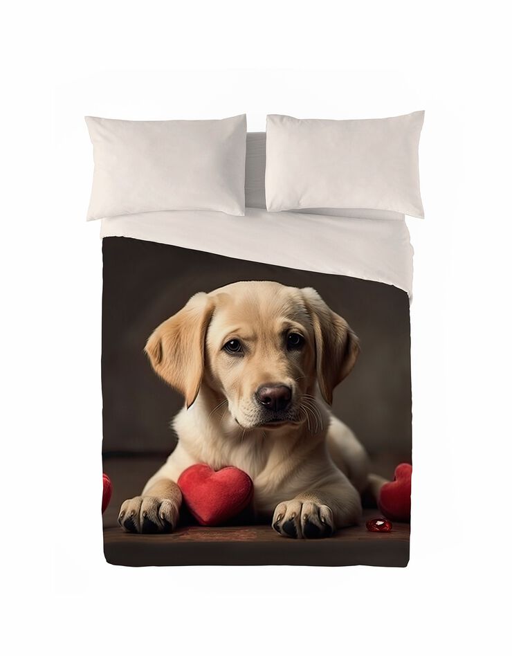 Couette microfibre imprimée Golden - 200 g/m2 (marron / beige)