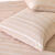 Linge de lit Sacha imprim&eacute; ray&eacute; - coton 52 fils/cm&sup2; (rose poudr&eacute;)