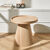 Table d'appoint ronde coloris bois (naturel)