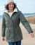 Parka déperlante à capuche, doublée polaire sherpa (kaki)