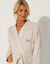 Peignoir mixte adulte uni coton éponge bouclette col kimono personnalisé (sable)