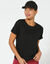 T-shirt boîte manches coudes (noir)