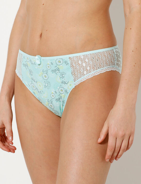 Culotte imprimée « printemps » forme midi Coria - lot de 2 (aqua)