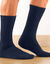 Mi-chaussettes anti-froid non comprimantes - lot de 2 paires (marine)