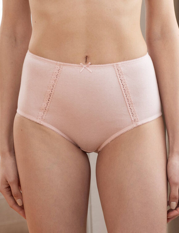 Culotte coton forme super maxi - lot de 2 (ivoire + rose grisé)