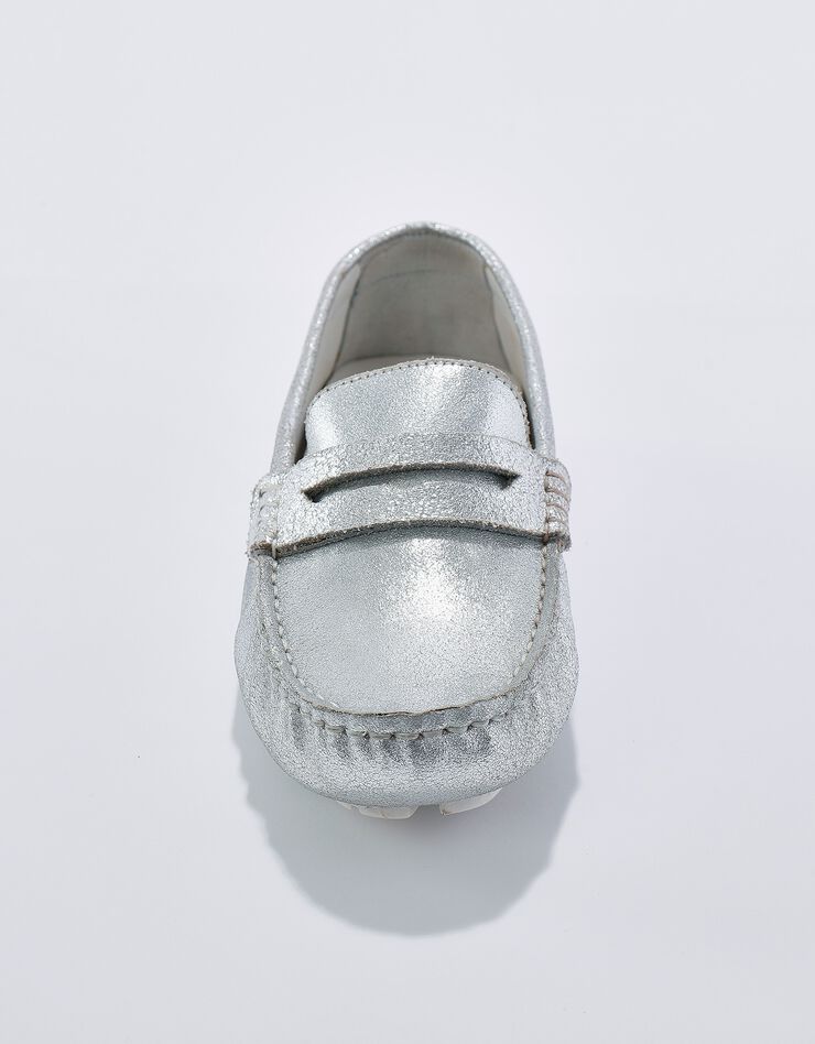 Mocassins en cuir lisse - argenté (argenté)