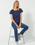 T-shirt manches courtes imprim&eacute; (marine)