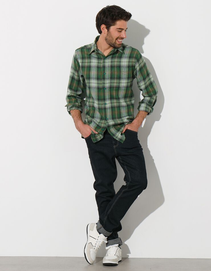 Chemise carreaux flanelle - lot de 2 coloris (carreaux vert / bordeaux) Chemise carreaux flanelle - lot de 2 coloris (carreaux vert / bordeaux)