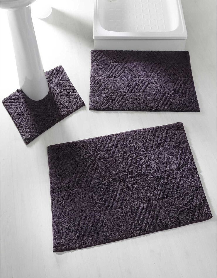 Tapis de bain Géométrique  (aubergine)