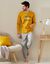 Pyjama manches longues message (miel / gris)