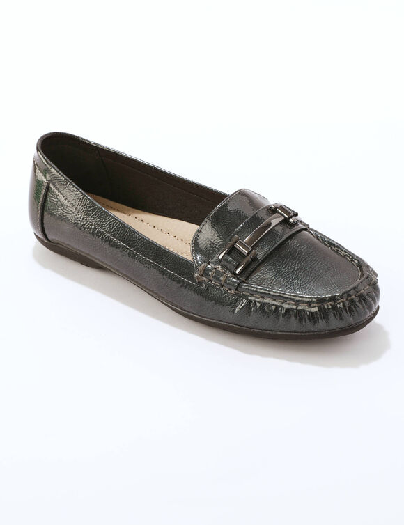 Mocassins métallisés (gris)
