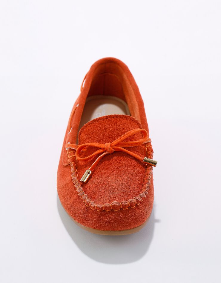 Mocassins ultra souples à liens noués - semelle amovible (orange) Mocassins ultra souples à liens noués - semelle amovible (orange)