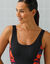 Combishort de bain imprim&eacute; Lohena (noir / orange)