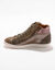 Basket montantes zipp&eacute;es en cuir souple effet iris&eacute; - taupe  (taupe)