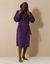 Peignoir mixte adulte col capuche "sèche-vite" (violet)
