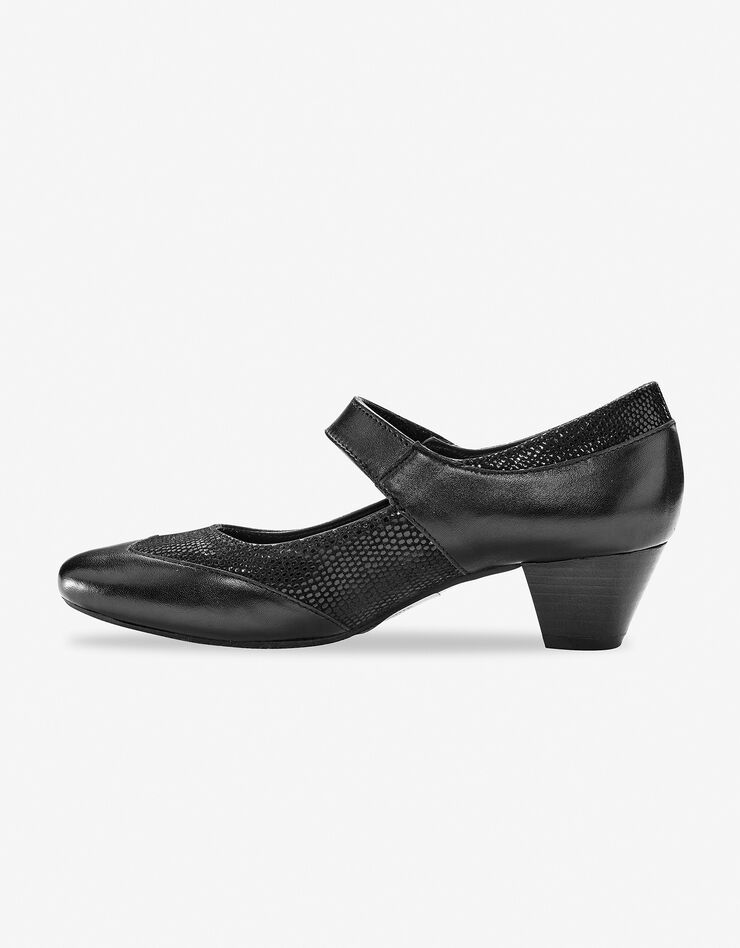 Babies en cuir à talon - noir (noir) Babies en cuir à talon - noir (noir)