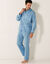 Pyjama imprim&eacute; popeline polycoton  (bleu)