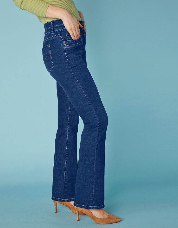 Jean délavé coupe bootcut stretch (dark blue) Jean délavé coupe bootcut stretch (dark blue)