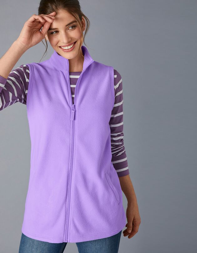Veste polaire zippée sans manches (parme) Veste polaire zippée sans manches (parme)