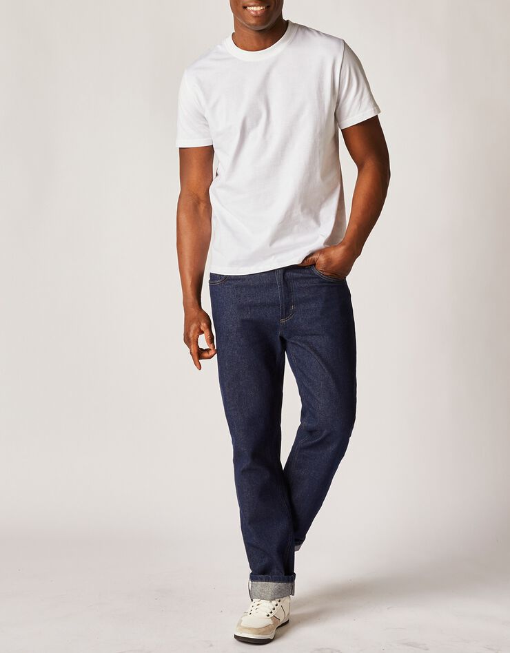 Tee-shirt col rond manches courtes - lot de 3 (blanc)