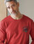 T-shirt pyjama impression poitrine manches longues (rouille)