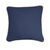 Coussin uni biais en jute  (bleu)