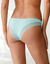Culotte forme tanga en coton et dentelle - lot de 3 (bleu + marine + vert)