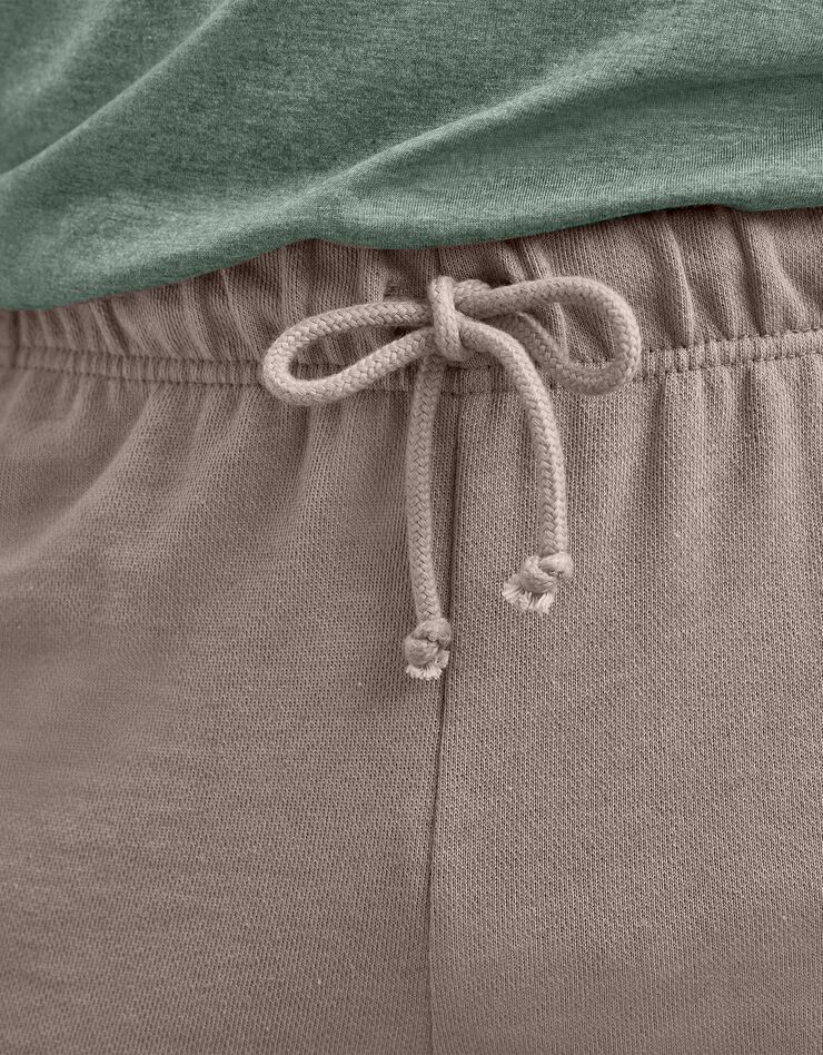 Pantalon jogging molleton bas élastiqué (beige)