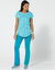 Legging trompette maille jersey (turquoise foncé)